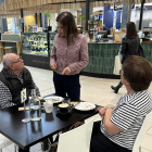 Cressida O'Hanlon talking with local residents in Norwood Place